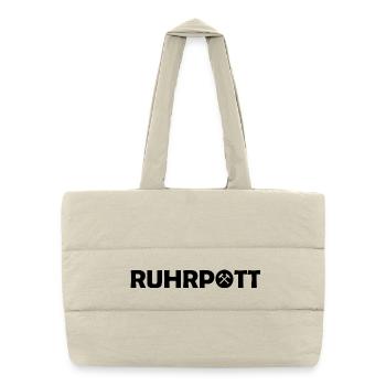 Ruhrpott - Dat hat wat mittn Herz zu tun - Zeche - Puffer-Einkaufstasche - Naturweiß - Vorne
