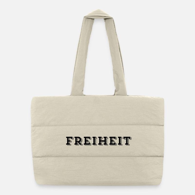 FREEDOM – Boundless and free - Puffer Shopping Bag - natural