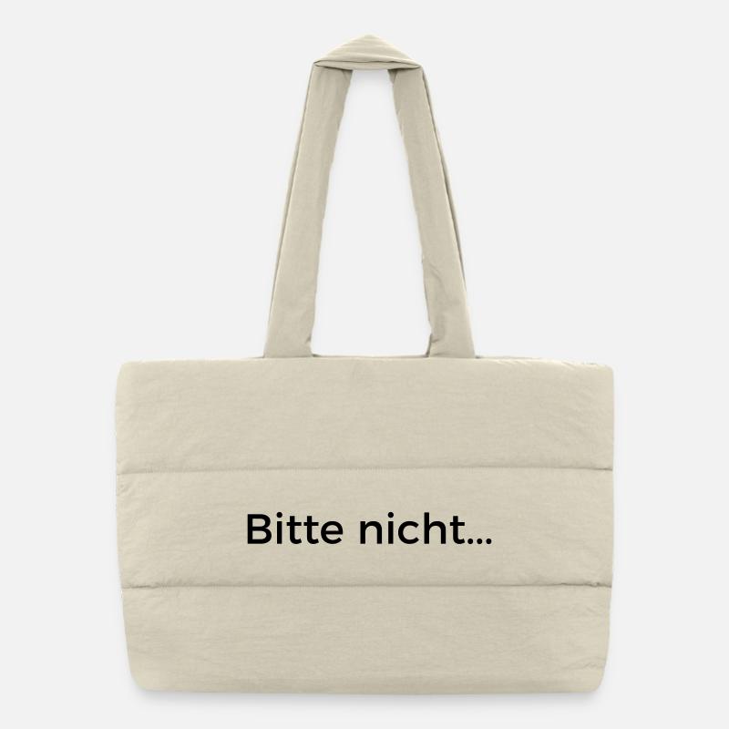Bitte nicht... - Puffer-Einkaufstasche - Naturweiß