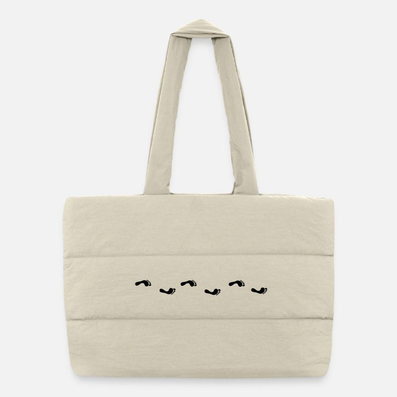 Footprints Puffer Shopping Bag