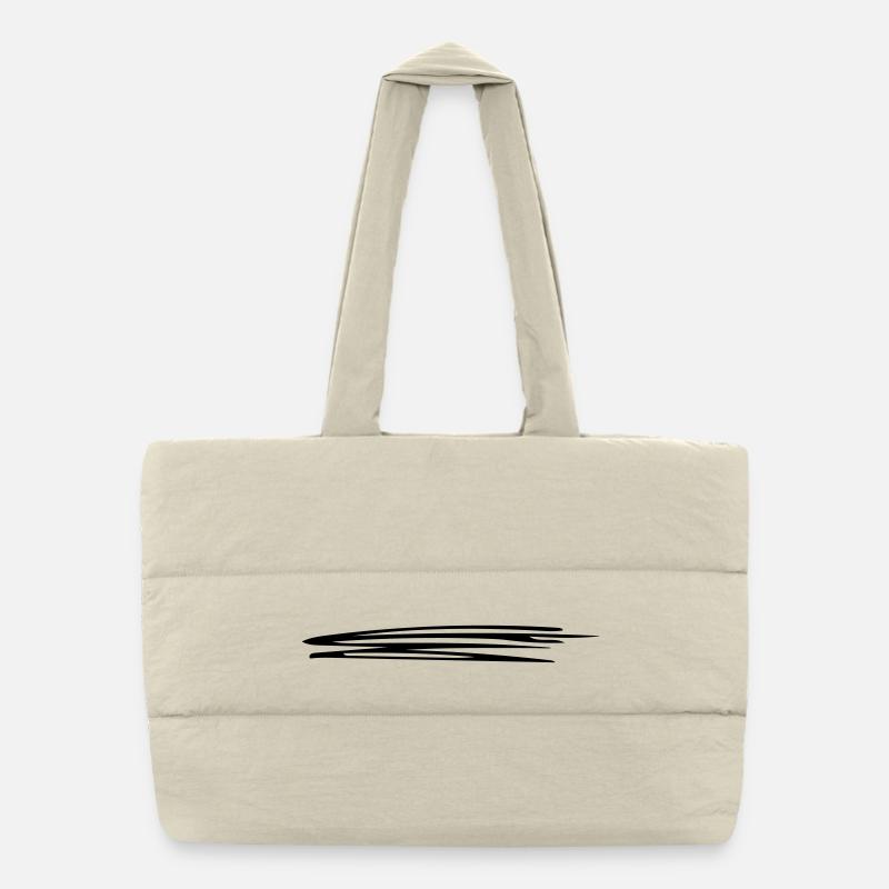 Sweeping lines | Vectorgraphic = Change Colors Puffer Shopping Bag