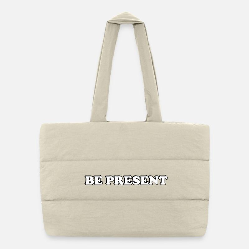 Be Present Puffer Shopping Bag