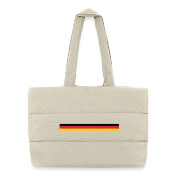 Drapeau Allemand - Allemagne - Sac shopping matelassé - blanc naturel - Devant