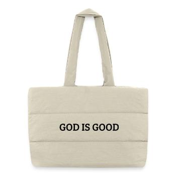 God Is Good, Foi Chrétienne - Sac shopping matelassé - blanc naturel - Devant