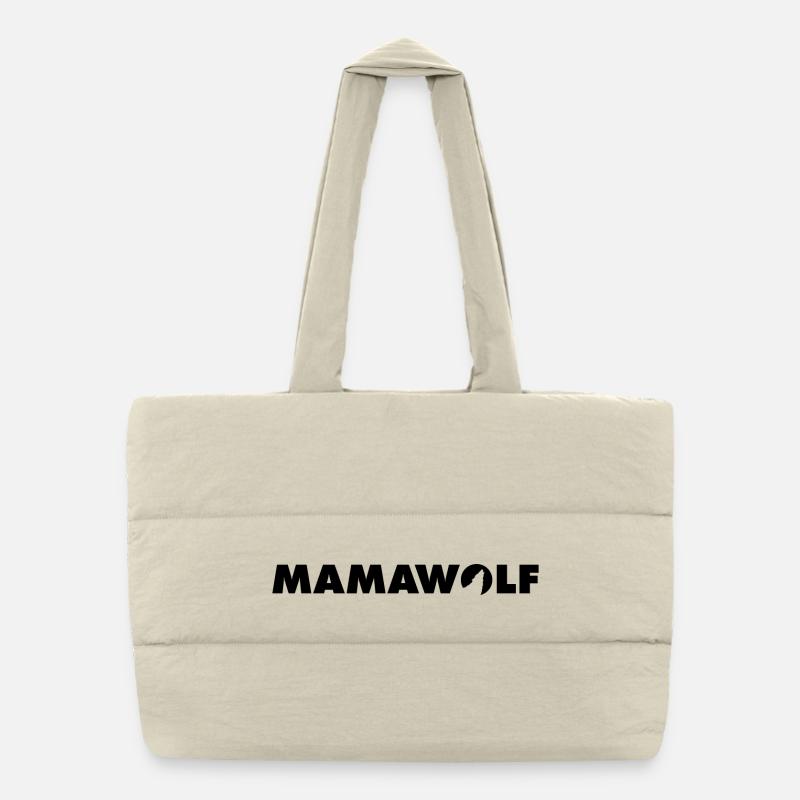 Lettrage Mamawolf Sac shopping matelassé