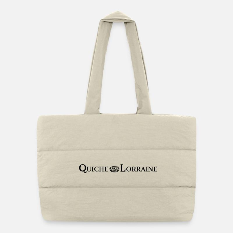 QUICHE LORRAINE (cuisine) Sac shopping matelassé
