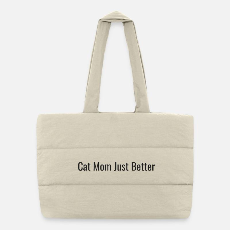 Cat Mom | Just Better Tee Puffer-Einkaufstasche