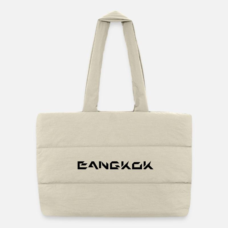 Bangkok noir Sac shopping matelassé