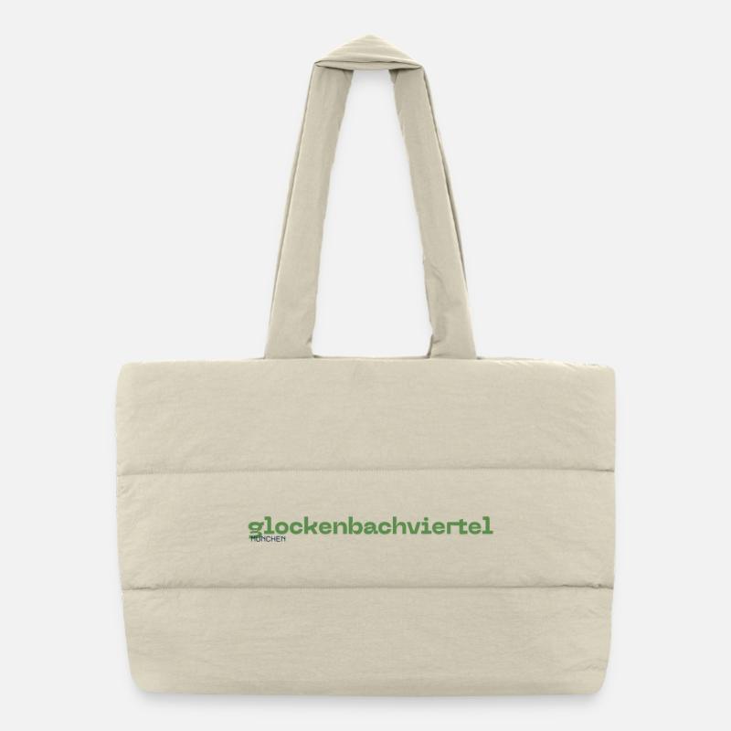 Glockenbachviertel Munich Beau design Sac shopping matelassé
