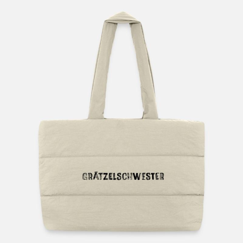 Grätzelschwester – Dicton culte du dialecte viennois Sac shopping matelassé
