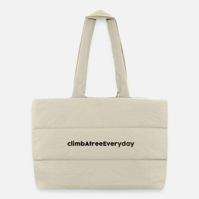 climbatreeeveryday - Puffer-Einkaufstasche - Naturweiß