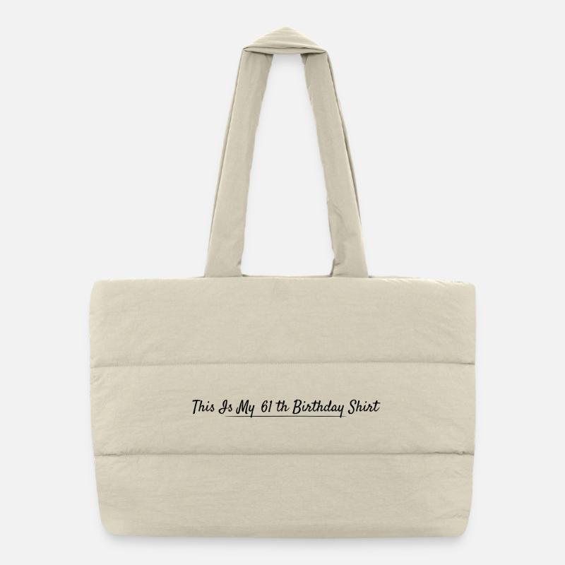 61e Anniversaire 61 ans Anniversaire Sac shopping matelassé
