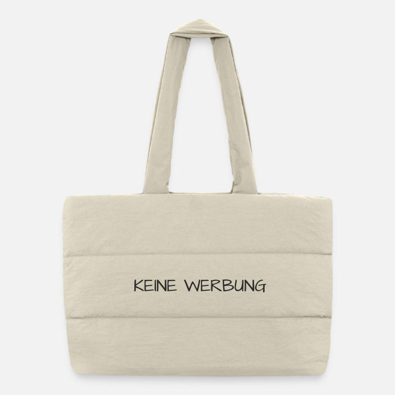 Keine Werbung – Briefkasten-Aufkleber Textdesign Puffer-Einkaufstasche