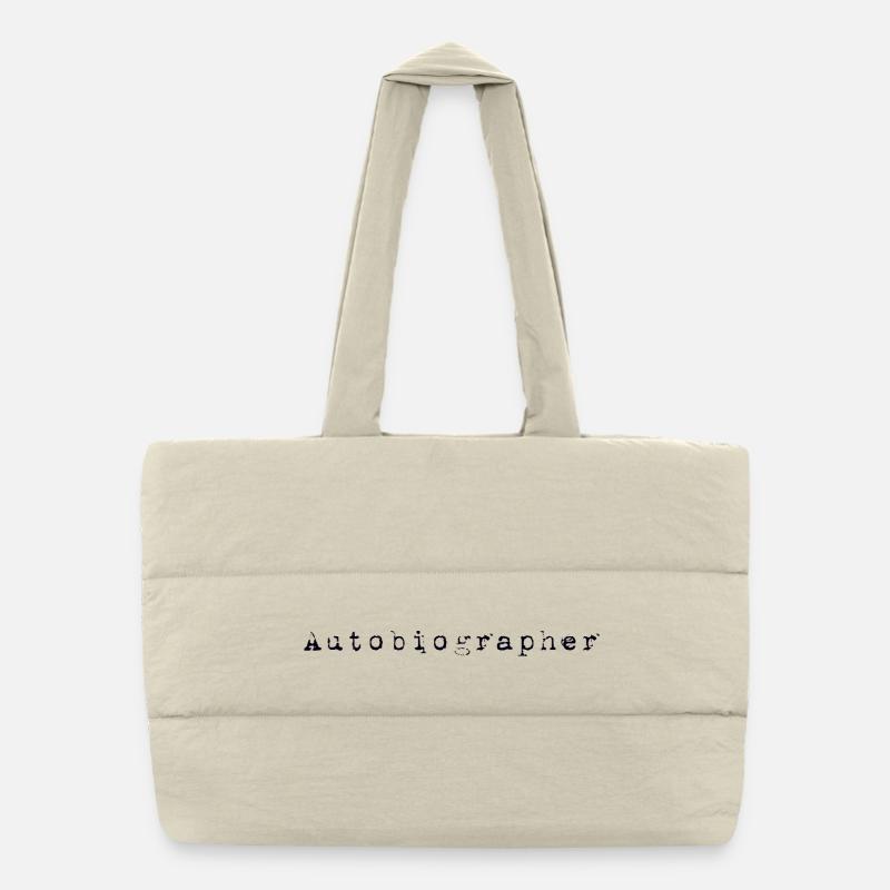 Autobiographer Autobiographer Book Puffer Shopping Bag