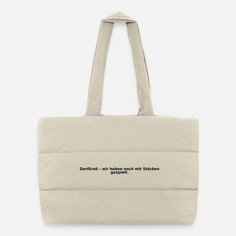 Dorfkind, Design Puffer-Einkaufstasche
