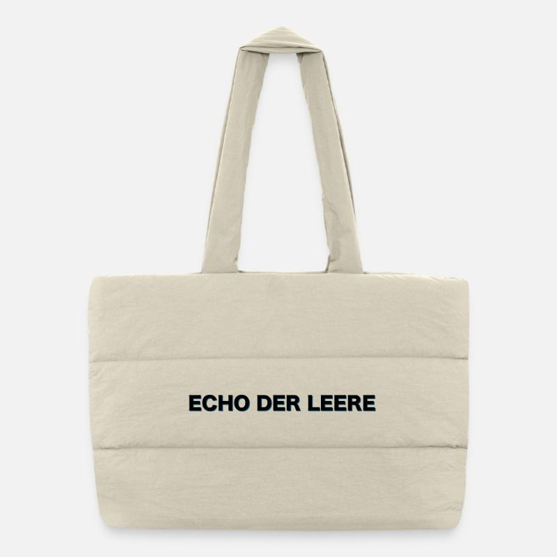 Dumme Menschen glänzen mit Echo der Leere Puffer-Einkaufstasche