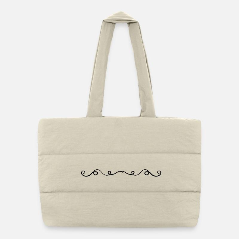 Ornament Line Puffer Shopping Bag