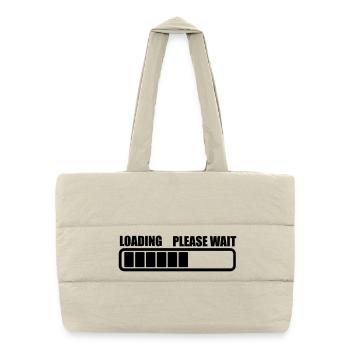 Loading wait a while - Puffer Shopping Bag - natural - Front