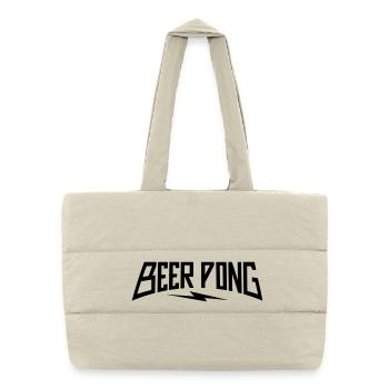 Beer Pong Lightning - Puffer-Einkaufstasche - Naturweiß - Vorne