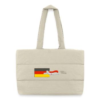 Supermen bat pavillon en Allemagne - Sac shopping matelassé - blanc naturel - Devant