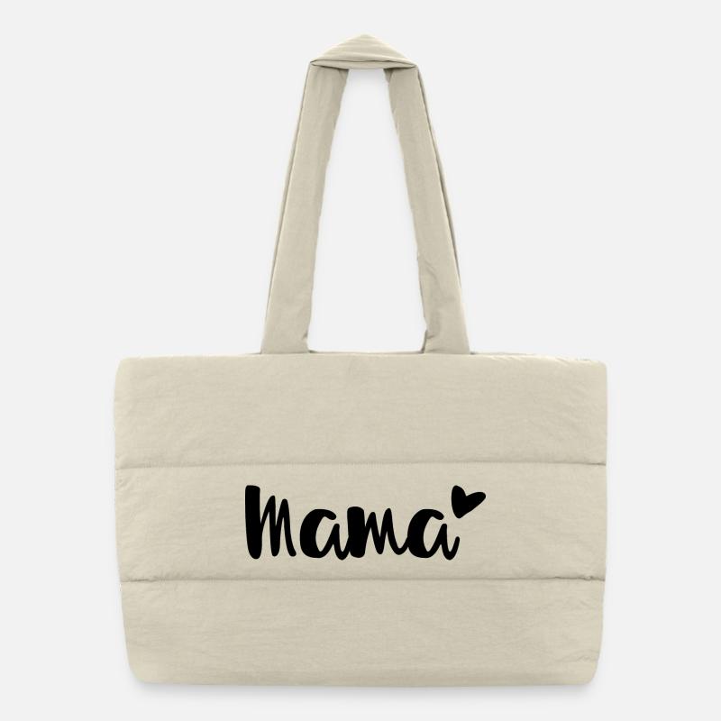Mama Herz Design für Schwangere oder Mütter Puffer-Einkaufstasche