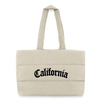 Californie - Sac shopping matelassé - blanc naturel - Devant