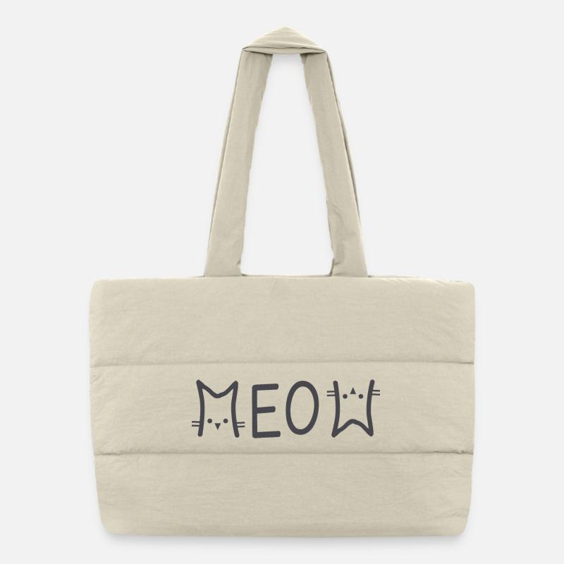 Meow chat chat chat amoureux Sac shopping matelassé