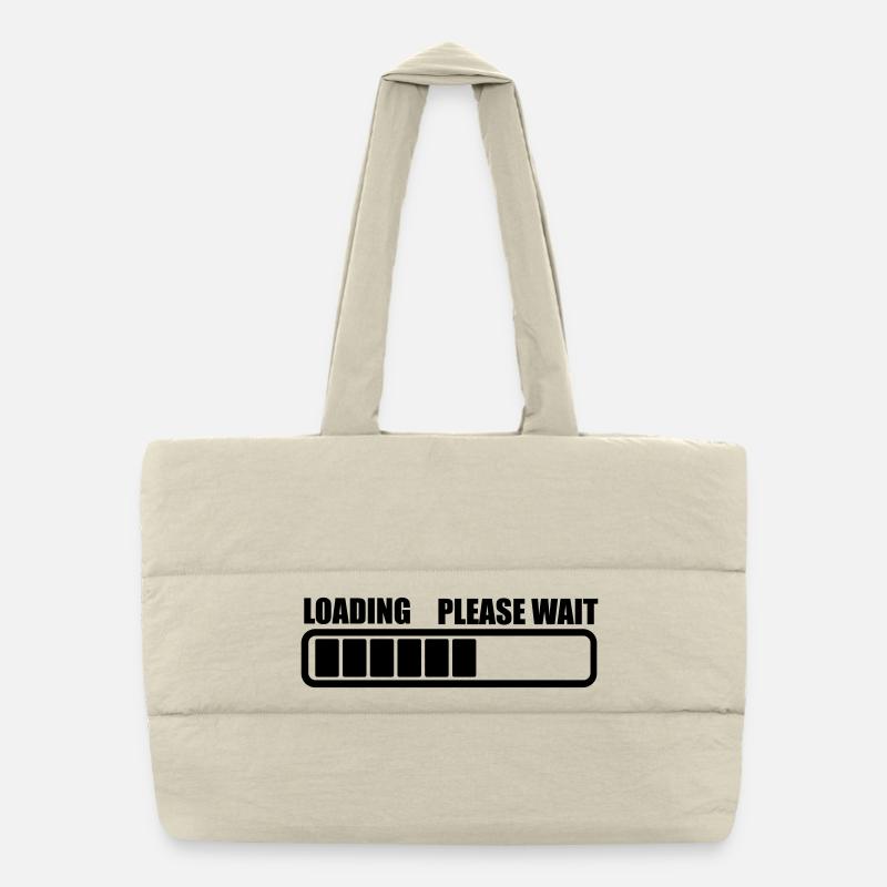 Aufladen wartet eine Weile Puffer-Einkaufstasche