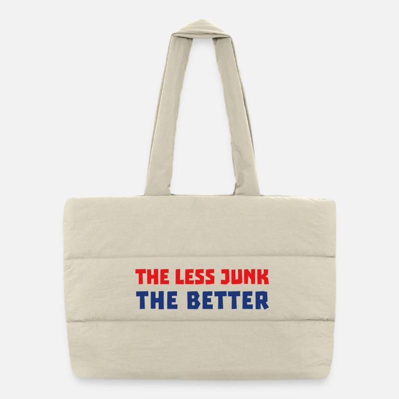 MOINS IL Y A DE DÉCHETS, MIEUX C’EST Sac shopping matelassé