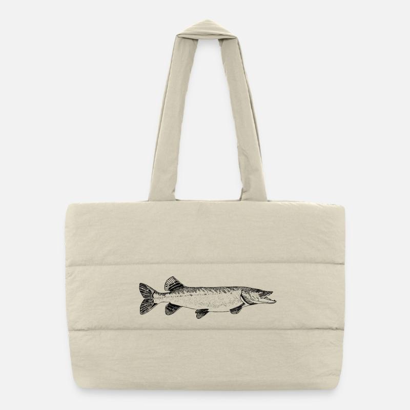 Hecht Pike Motiv Puffer-Einkaufstasche