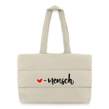 liebling mensch herz herzensmensch valentinstag - Puffer-Einkaufstasche - Naturweiß - Vorne
