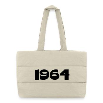 Personalize 1964 60th Birthday Template - Puffer Shopping Bag - natural - Front