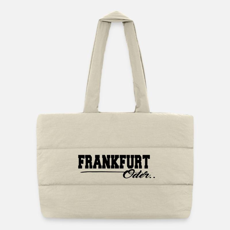 Frankfurt Oder Schriftzug Puffer-Einkaufstasche