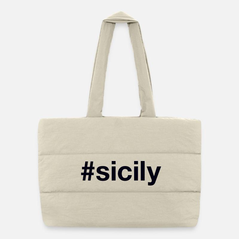 SICILY Hashtag Puffer Shopping Bag