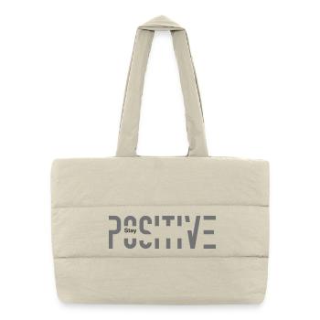 Stay Positive - Puffer Shopping Bag - natural - Front