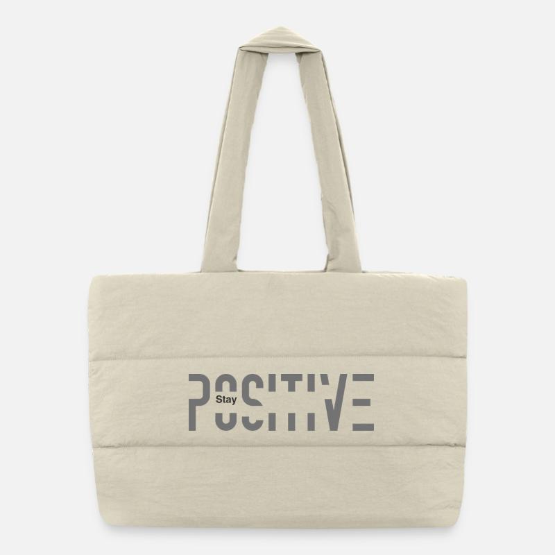 Restez positif Sac shopping matelassé