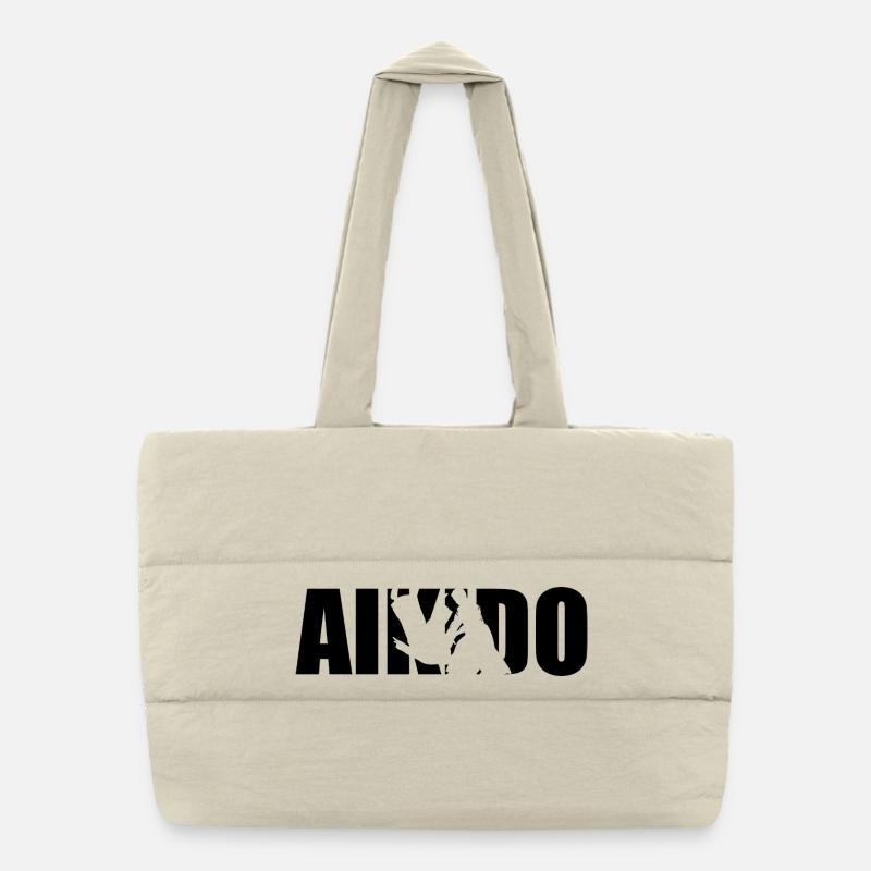 Klassisches Aikido Design – Ruhe & Kraft Puffer-Einkaufstasche