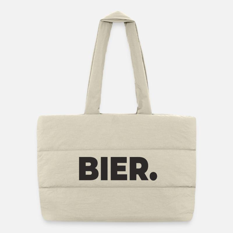 Bier. – Mehr braucht man nicht Puffer-Einkaufstasche