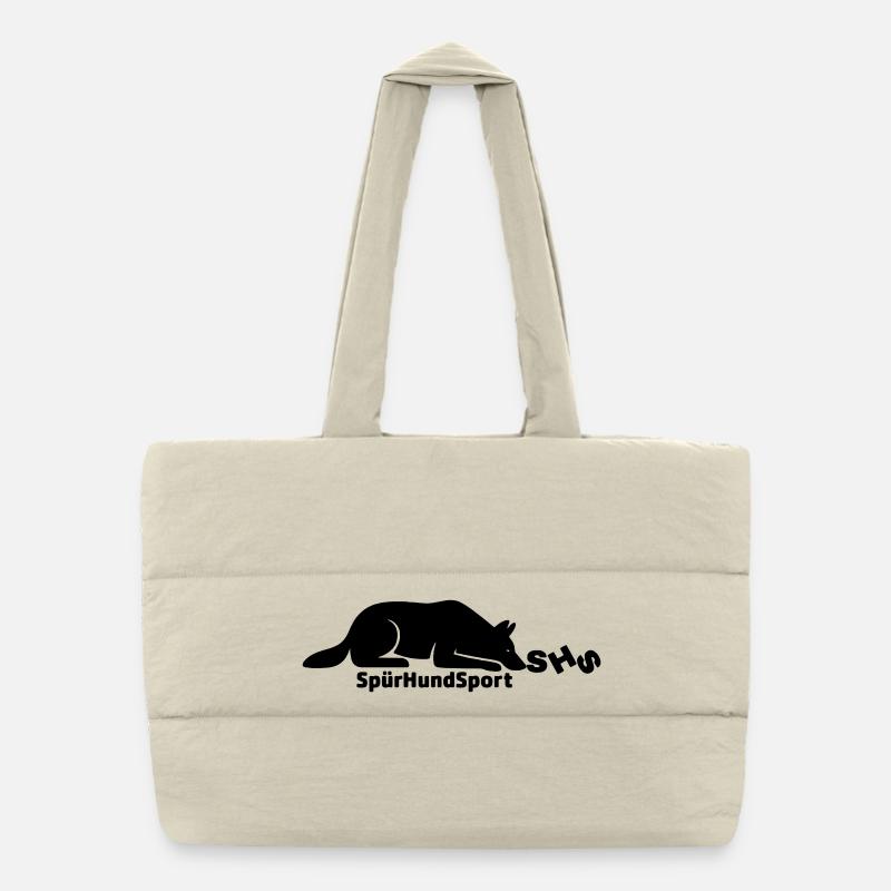 SHS Logo schwarz Puffer-Einkaufstasche