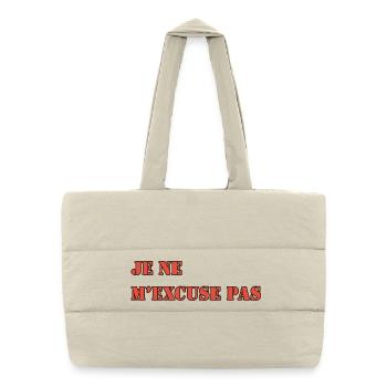I DON'T APOLOGIZE - Puffer Shopping Bag - natural - Front