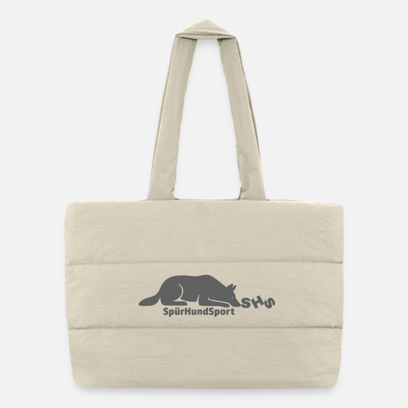 SHS Logo grau Puffer-Einkaufstasche