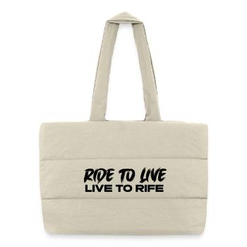 Parcours pour vivre - Sac shopping matelassé - blanc naturel - Devant