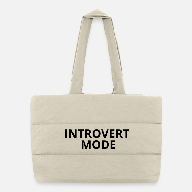 INTROVERT MODE – Minimal Unisex Apparel - Sac shopping matelassé - blanc naturel