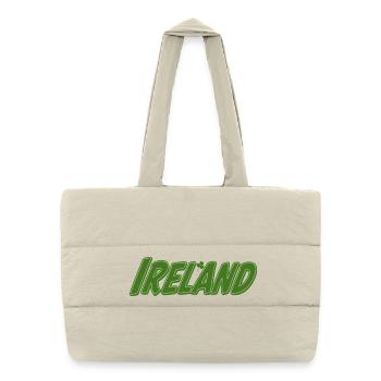 Ireland Green with Shamrock - Puffer Shopping Bag - natural - Front