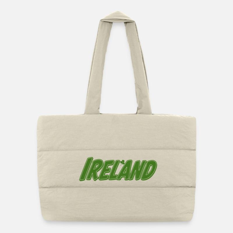 Ireland Green avec trèfle Sac shopping matelassé