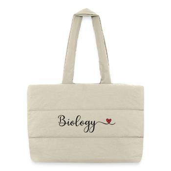 biologie - Sac shopping matelassé - blanc naturel - Devant