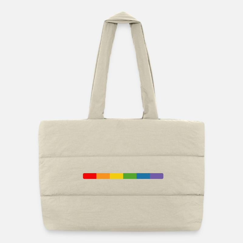 LGBT Regenbogen Tshirt lgbt queer csd tshirt Puffer-Einkaufstasche