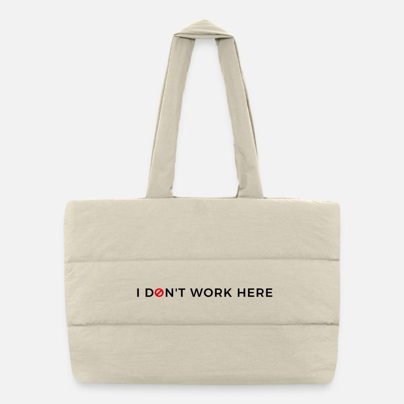 Je ne travaille pas ici. Sac shopping matelassé