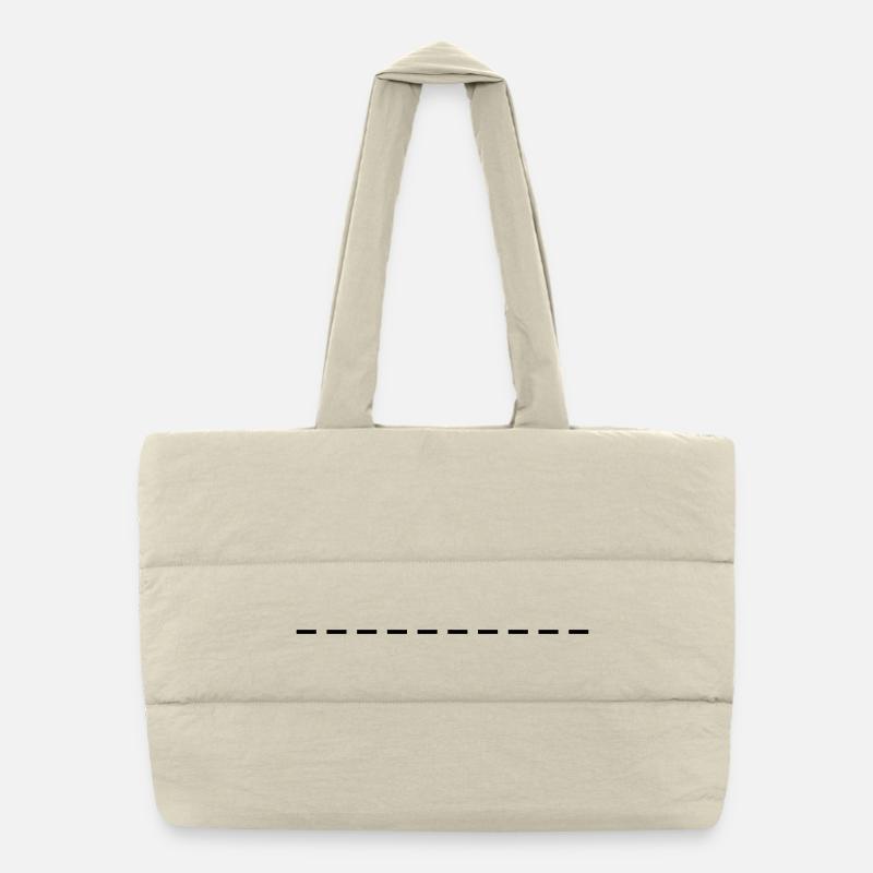 Line dashed symbol stroke Puffer Shopping Bag