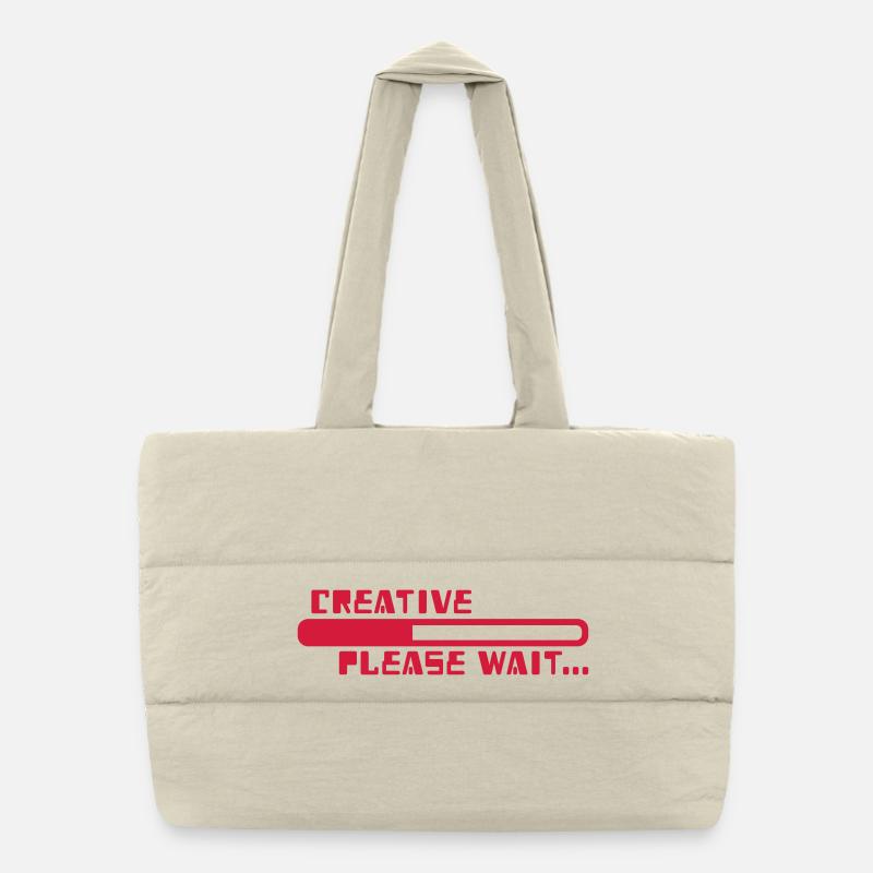 creative - Sac shopping matelassé - blanc naturel